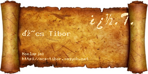 Ács Tibor névjegykártya