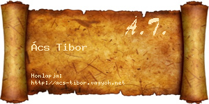 Ács Tibor névjegykártya
