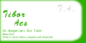 tibor acs business card